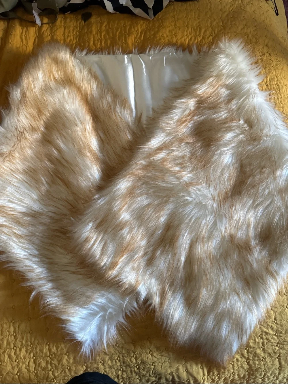 Vintage Faux Fur Cream Jacket - Women’s Cozy Outerwear
